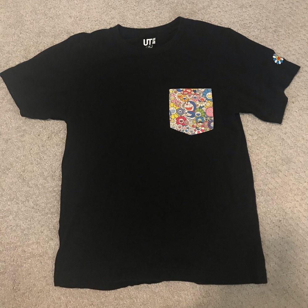 Uniqlo Doraemon x Marukami Black Pocket Tee XS
